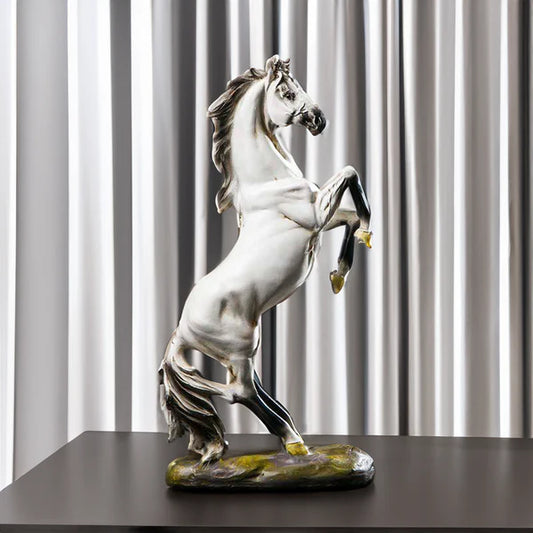 REARING HORSE DECORATIVE SCULPTURE