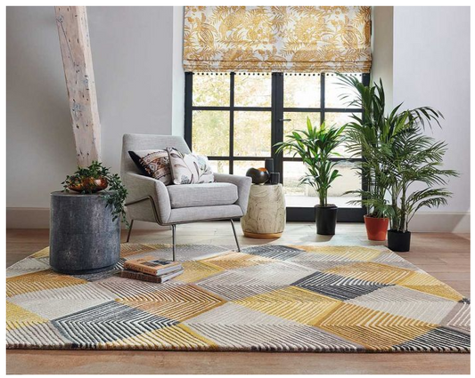 MULTICOLOUR HAND TUFTED WOOLLEN RUG