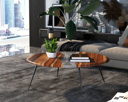 MITHI SOLID WOOD EPOXY COFFEE TABLE