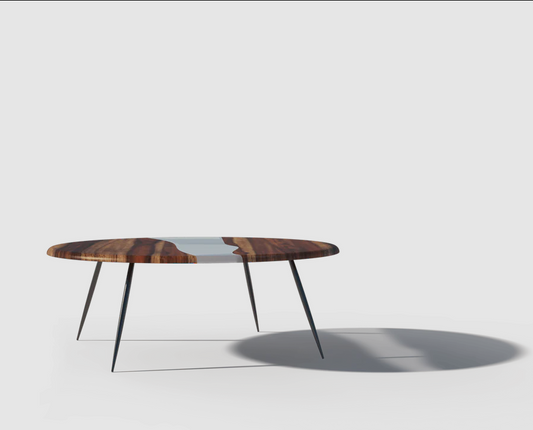 MITHI SOLID WOOD EPOXY COFFEE TABLE