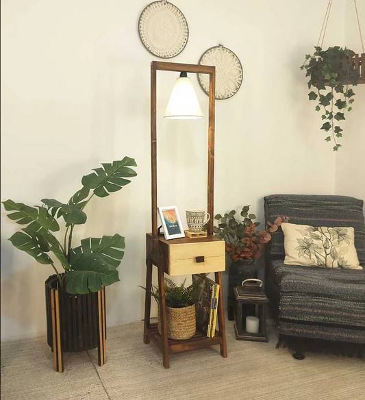 GABRIELLE WOODEN FLOOR LAMP