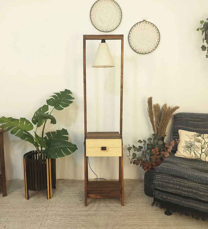 GABRIELLE WOODEN FLOOR LAMP