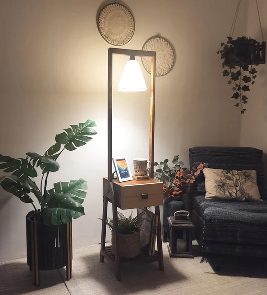 GABRIELLE WOODEN FLOOR LAMP