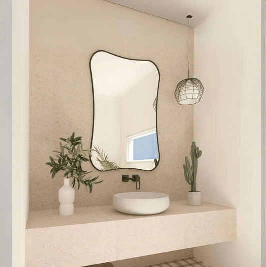 MODERN ABSTRACT IRREGULAR WALL MIRROR
