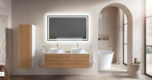 RECTANGULAR LED MIRROR WITH DEFOGGER