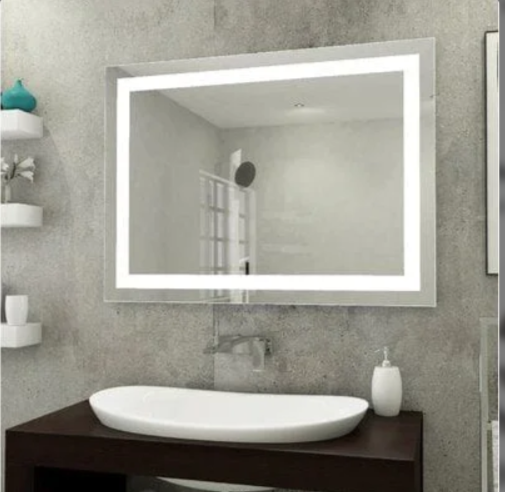 RECTANGULAR LED MIRROR WITH DEFOGGER
