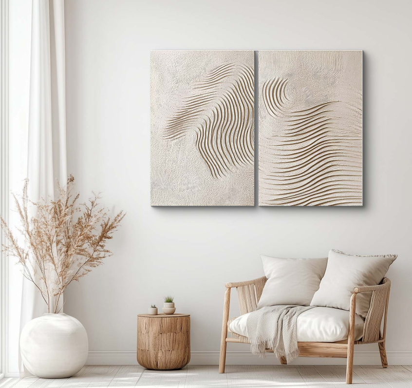 WAVE PATTERN 3D ART DOUBLE
