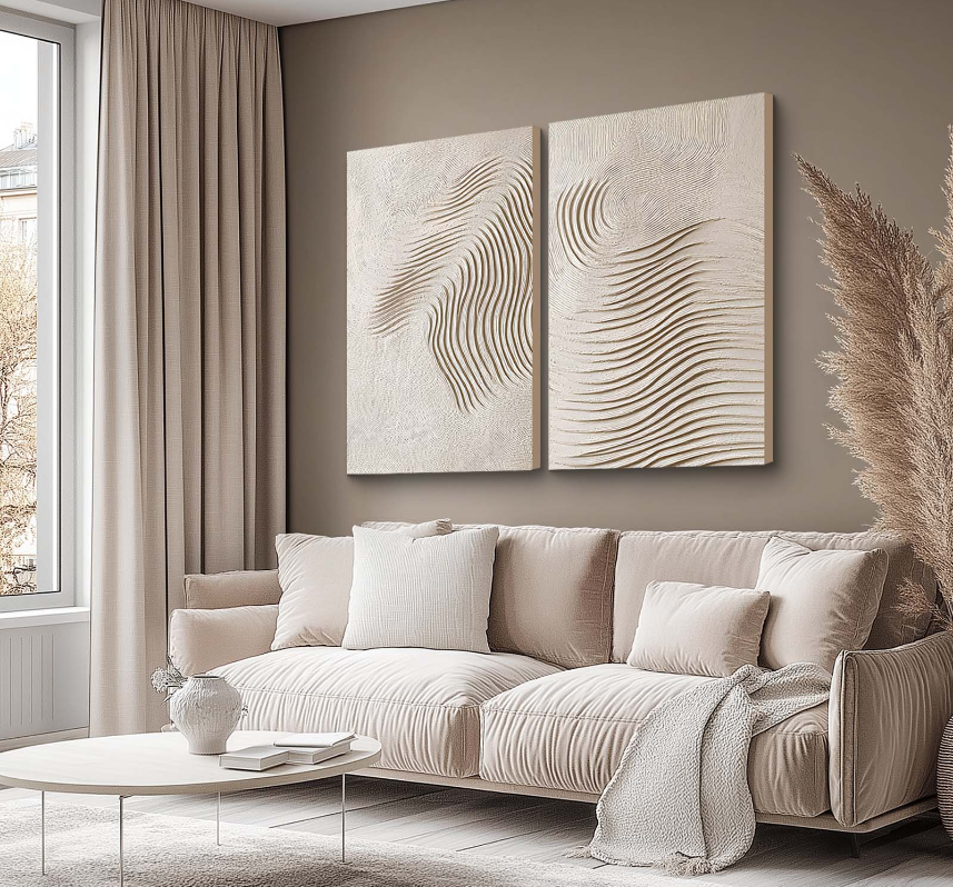 WAVE PATTERN 3D ART DOUBLE