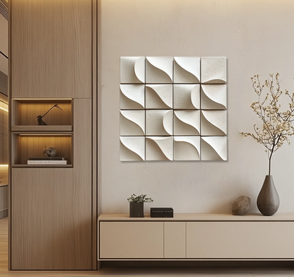 GEOMATRIC WAVE 3D WALL ART