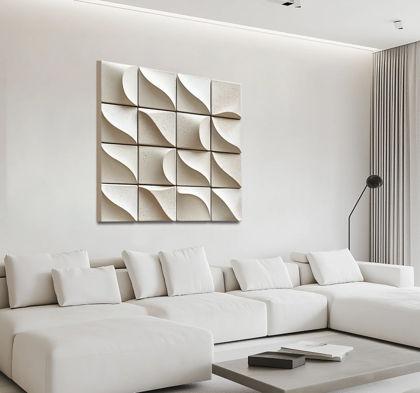 GEOMATRIC WAVE 3D WALL ART