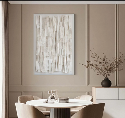 TEXTURED LAYERED PAPER WALL ART