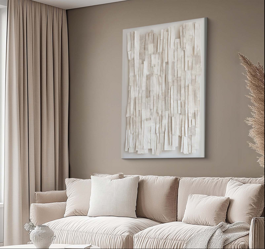 TEXTURED LAYERED PAPER WALL ART