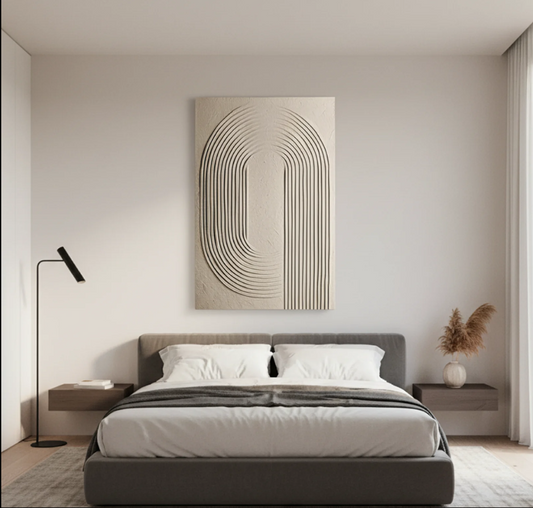 ARC LINES MINIMALIST – MODERN TEXTURED LINE ART PANEL