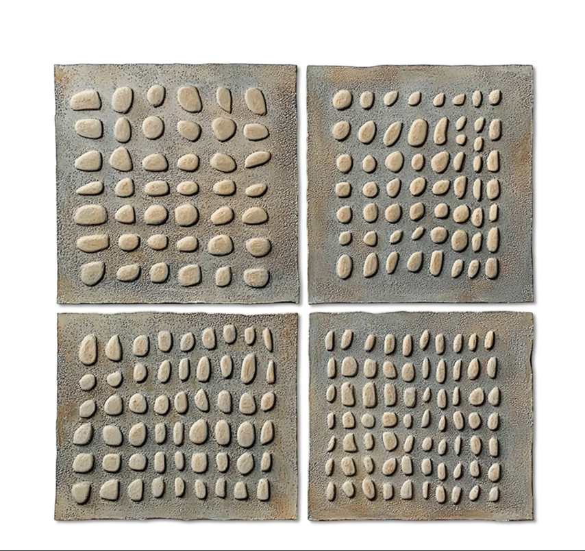 EARTHY PEBBLE 3D WALL ART SET