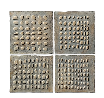 EARTHY PEBBLE 3D WALL ART SET