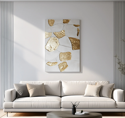 GOLD FOIL WAVE ABSTRACT