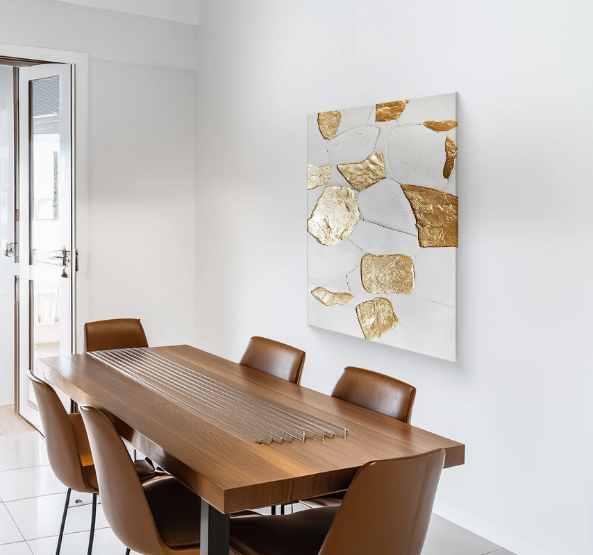 GOLD FOIL WAVE ABSTRACT