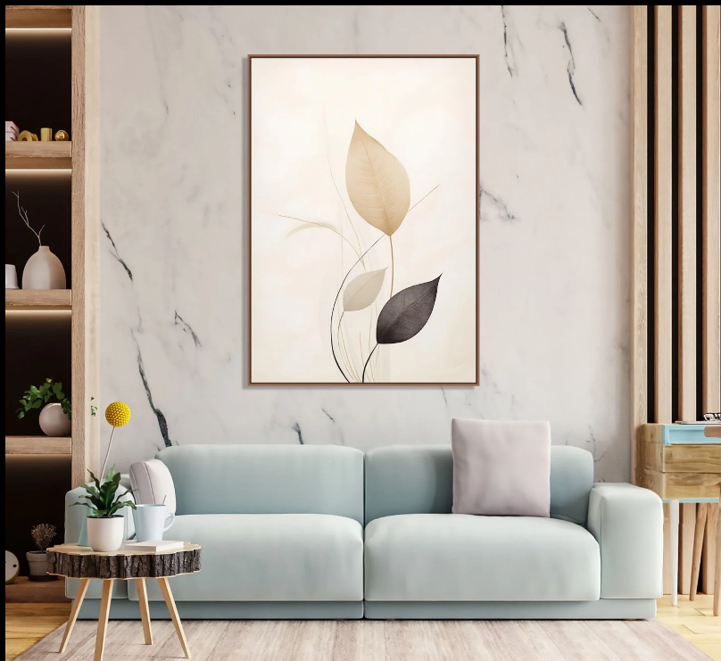BEIGE LEAVES TRIO