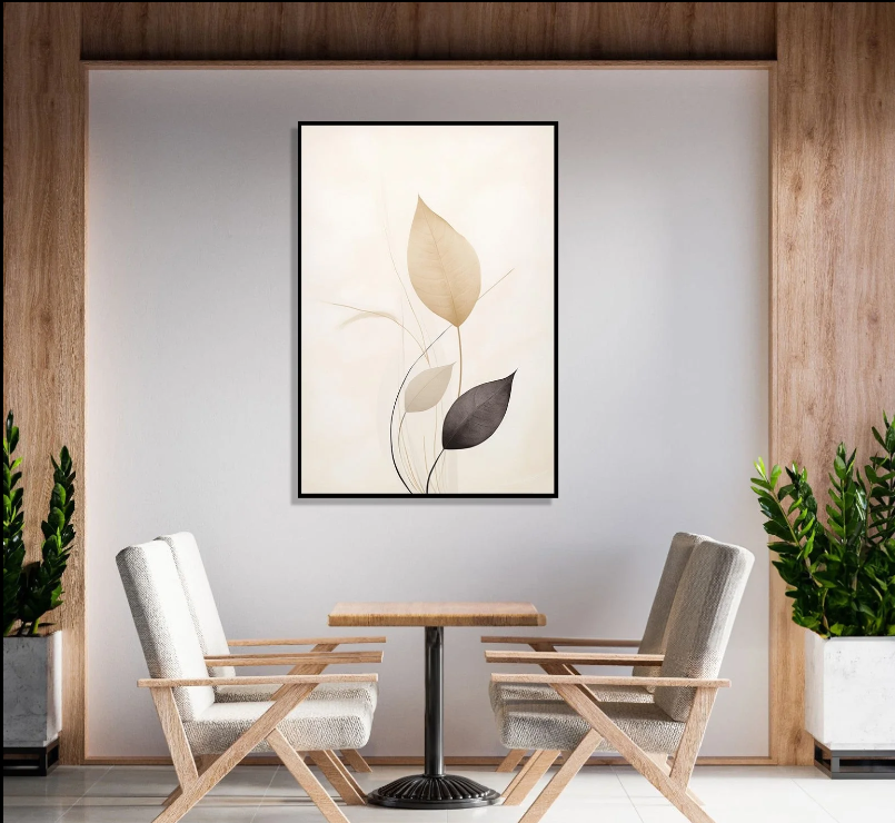 BEIGE LEAVES TRIO