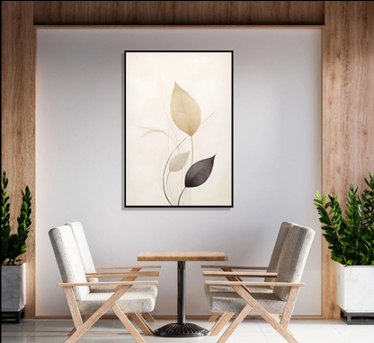 BEIGE LEAVES TRIO