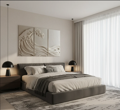 WAVE-INSPIRED WALL ART TRIPTYCH