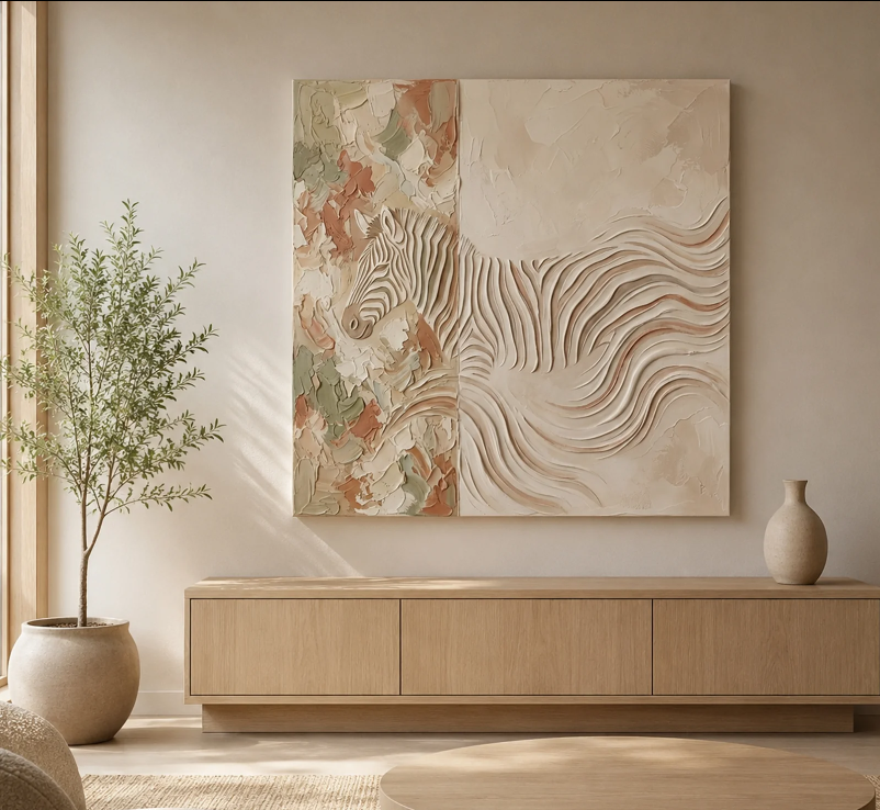 FLOWING ZEBRA TEXTURE ART