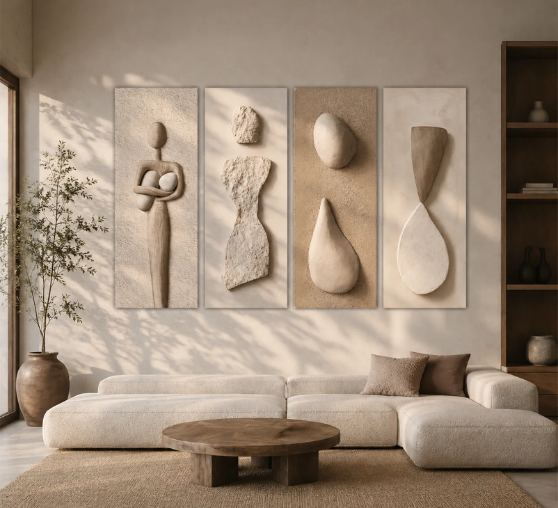 SCULPTURAL ECHOES 3D WALL ART