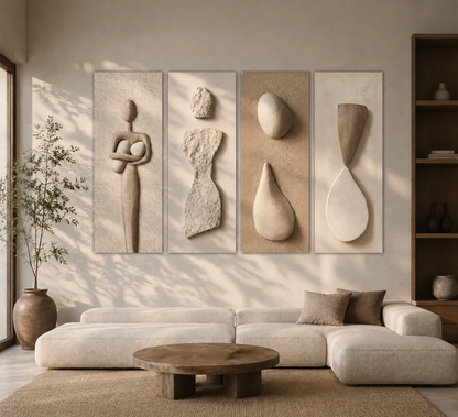 SCULPTURAL ECHOES 3D WALL ART