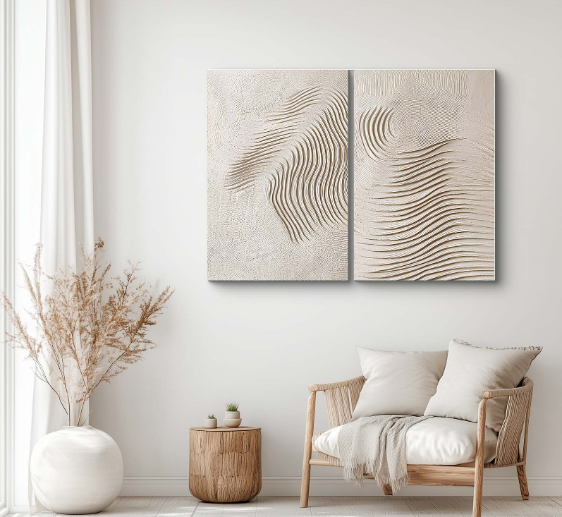 WAVE PATTERN TEXTURE ART DOUBLE