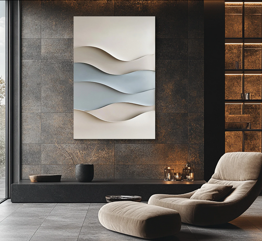 WAVE-INSPIRED TEXTURE WALL ART