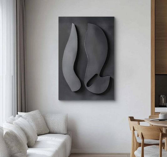MONOCHROME 3D WALL SCULPTURE