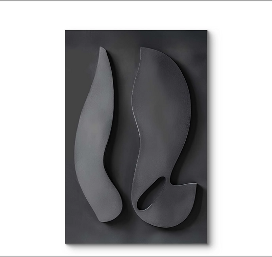 MONOCHROME 3D WALL SCULPTURE