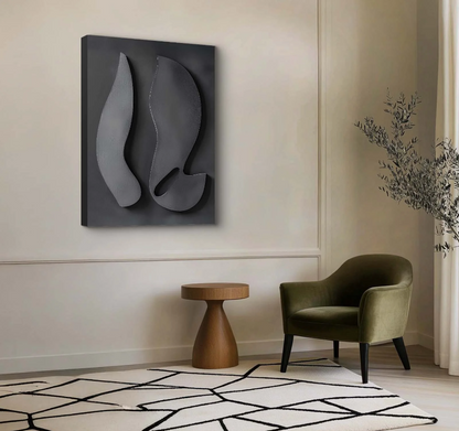 MONOCHROME 3D WALL SCULPTURE