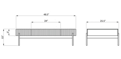 TREBLE RECTANGLE COFFEE TABLE