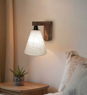 TERZO BROWN WOODEN WALL LIGHT