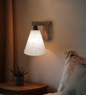 TERZO BROWN WOODEN WALL LIGHT