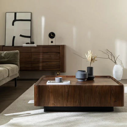 MINIMALIST WALNUT STORAGE TABLE