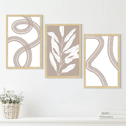 FLORAL ABSTRACT ART PAINTINGS SET OF 3