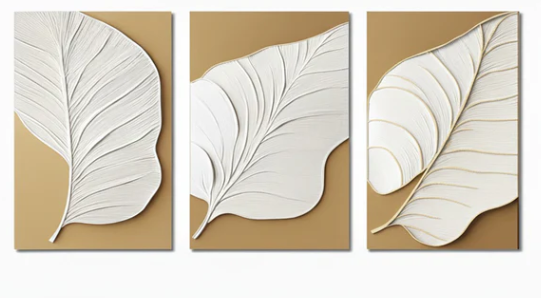 BOTANICAL 3D LEAF WALL ART SET