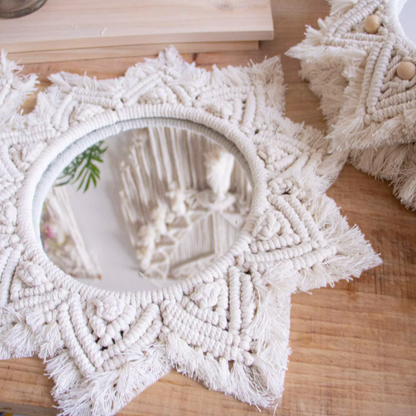 MACRAME DECORATIVE WALL MIRROR