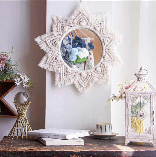 MACRAME DECORATIVE WALL MIRROR