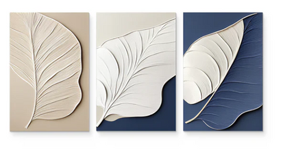 BOTANICAL 3D LEAF WALL ART SET