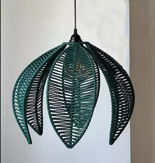 LEAF-SHAPED COTTON ROPE PENDANT LAMP