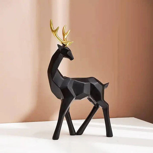 FACETED STANDING ANTLER DECORATIVE SCULPTURE