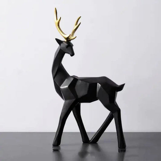 FACETED STANDING ANTLER DECORATIVE SCULPTURE
