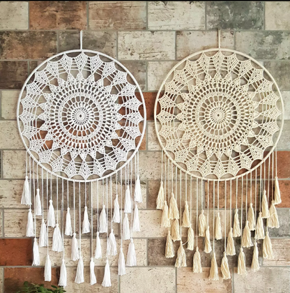 CROCHET ROUND DREAM CATCHER – SET OF 2