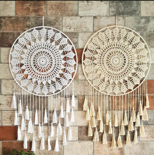 CROCHET ROUND DREAM CATCHER – SET OF 2