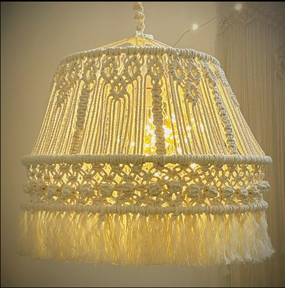 BOHEMIAN DÉCOR MACRAME CHANDELIER LAMP
