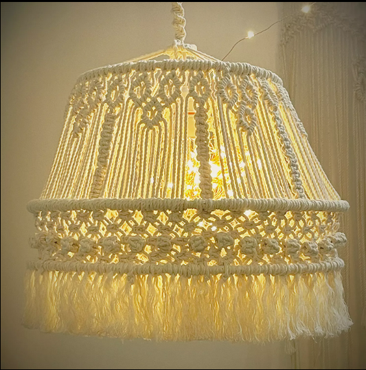 BOHEMIAN DÉCOR MACRAME CHANDELIER LAMP