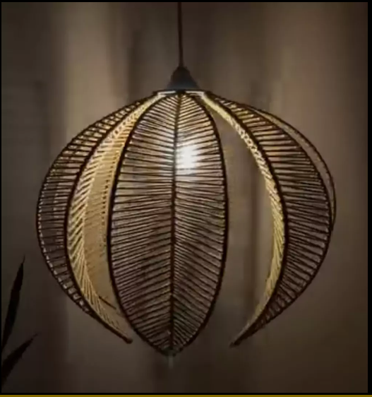 LEAF-SHAPED COTTON ROPE PENDANT LAMP